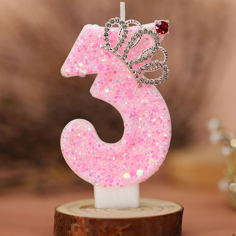 Resin Art Heart - Candele con numeri per torta, candela