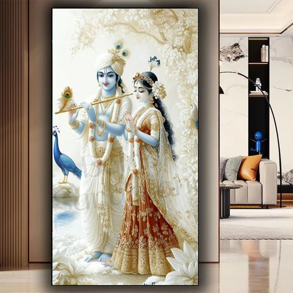 Resin Art Radha Krishna - Signore Indiano Radha Krishna Coppia 5D