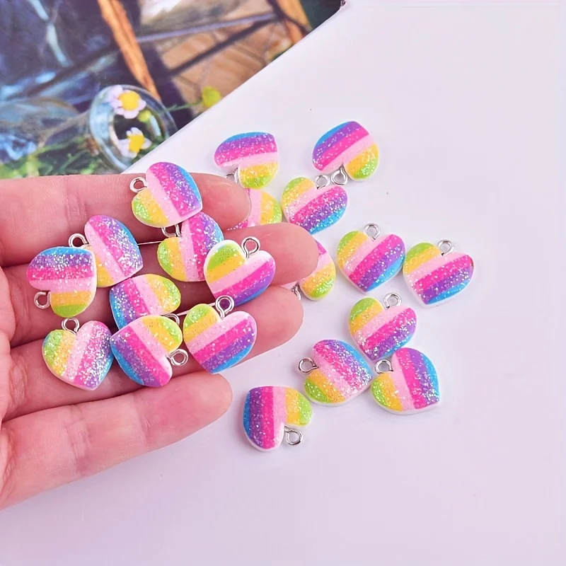 Resin Art Essentials - 10 Pezzi Ciondoli a Cuore in