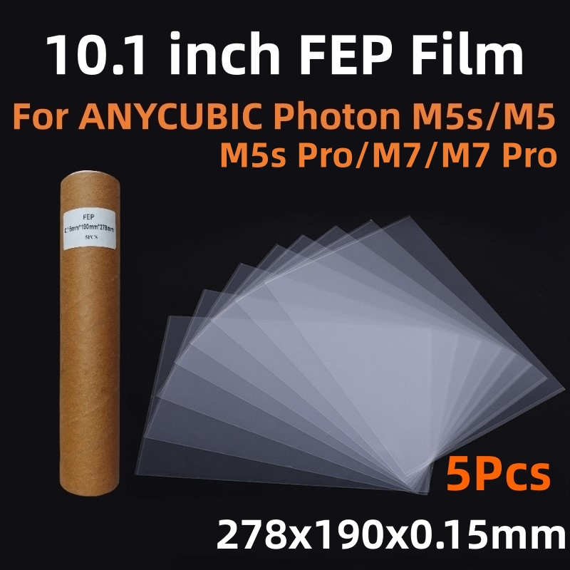 Resin Art Pro - 5 Pellicole FEP 10,1 Pollici 278x190x0,15mm