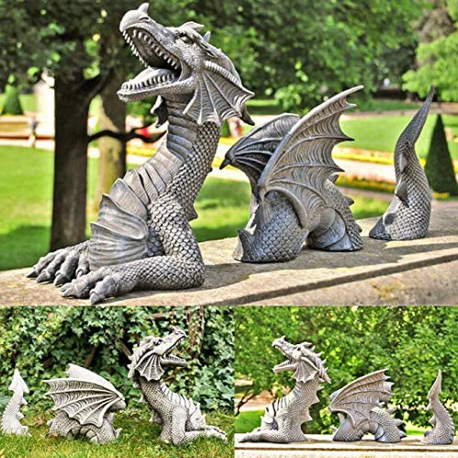 Resin Art Sculptures - Sculture di drago resina gigante prato