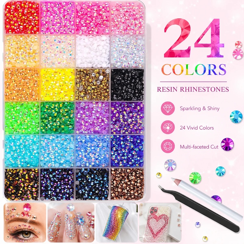 Resin Art Pen - 10000 Pezzi Strass in Resina Flatback,