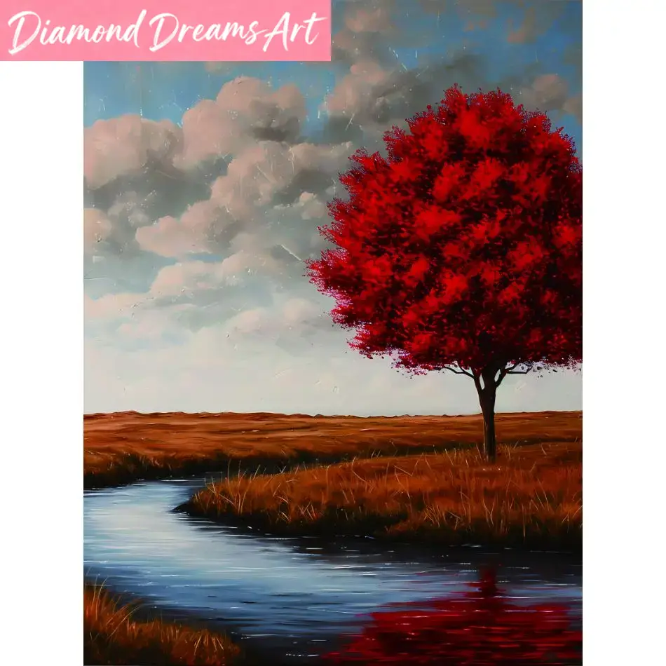 Resin Art Tree - Kit Pittura Diamante Senza Cornice, Albero