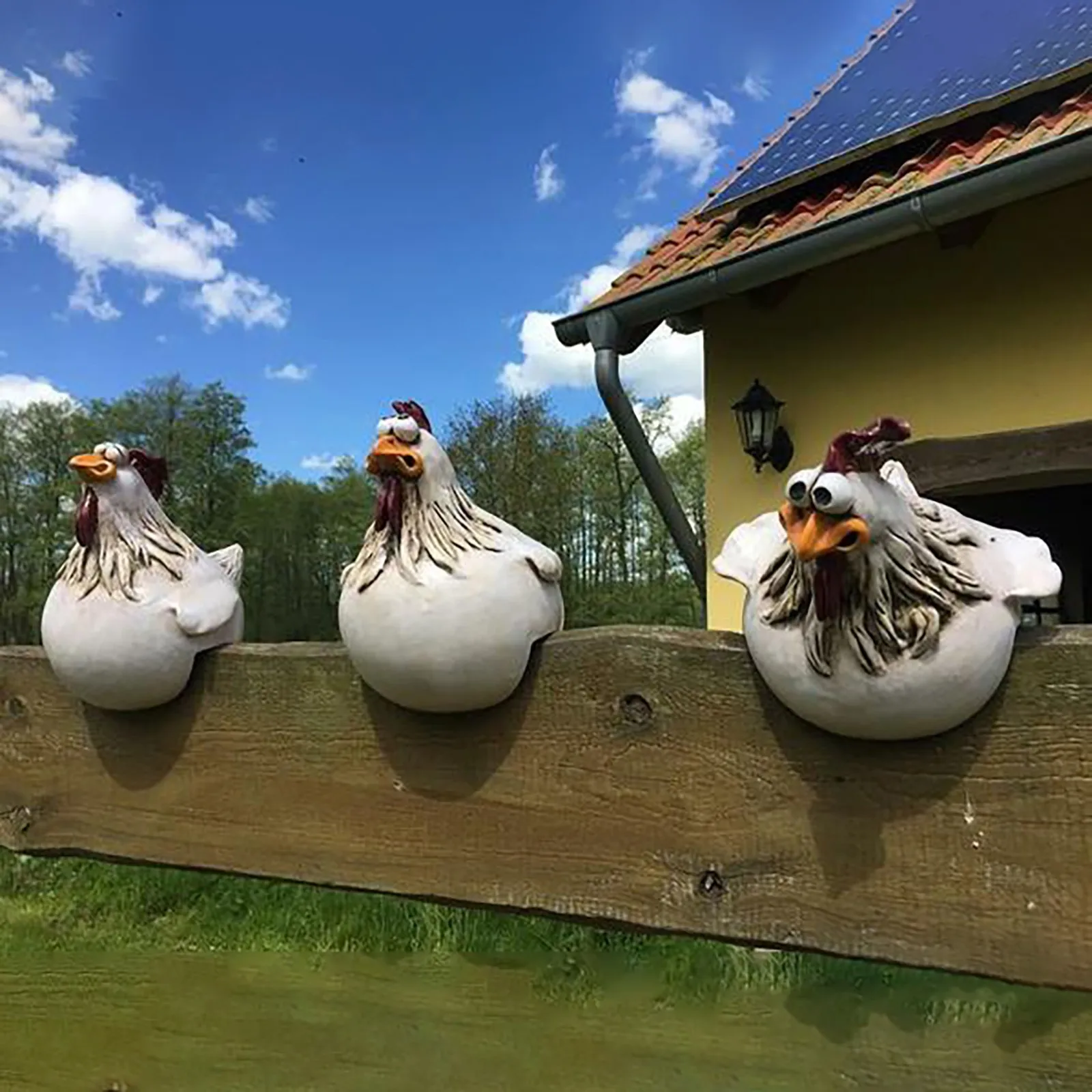 Resin Art Sculptures - Divertenti statue di decorazione per recinzione
