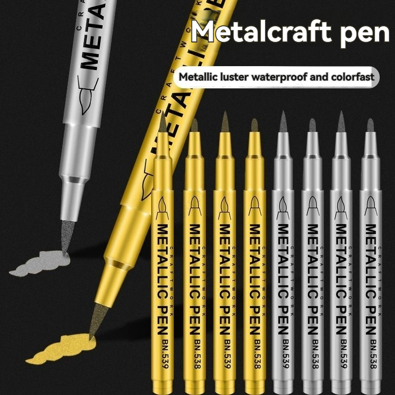 Resin Art Pen - Set di Pennarelli Morbidi Metallizzati Oro