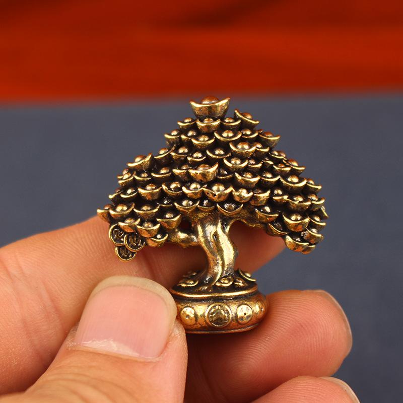 Resin Art Tree - Ornamento Vintage in Ottone a Forma