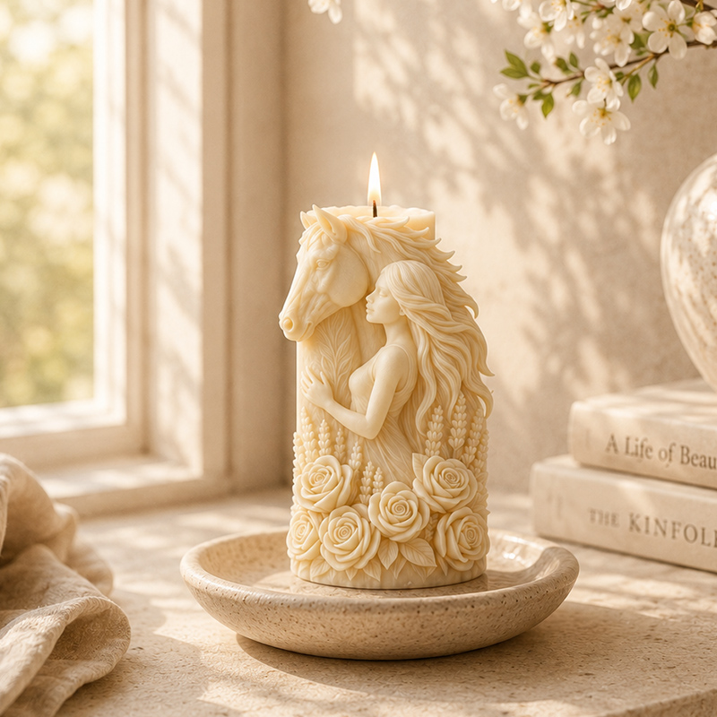 Resin Art Sculptures - Stampo Artistico Stile Vintage Ragazza e