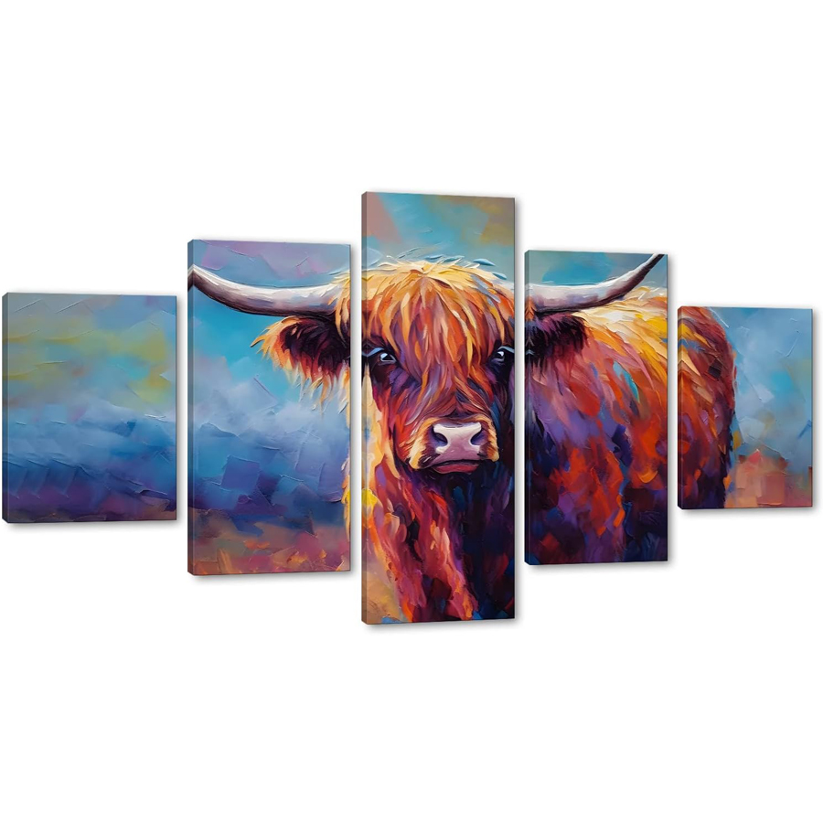 Resin Art Images - 5 immagini di mucca delle Highland