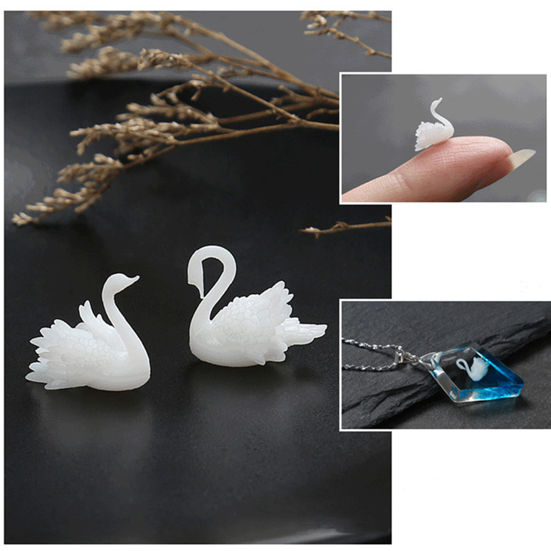 4 pz/lotto 3D Micro Cigno Paes - Resin Art Work recensione e prezzo