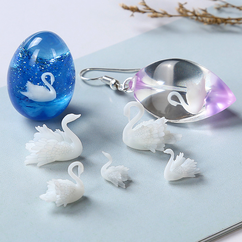 4 pz/lotto 3D Micro Cigno Paes - Resin Art Work recensione e prezzo