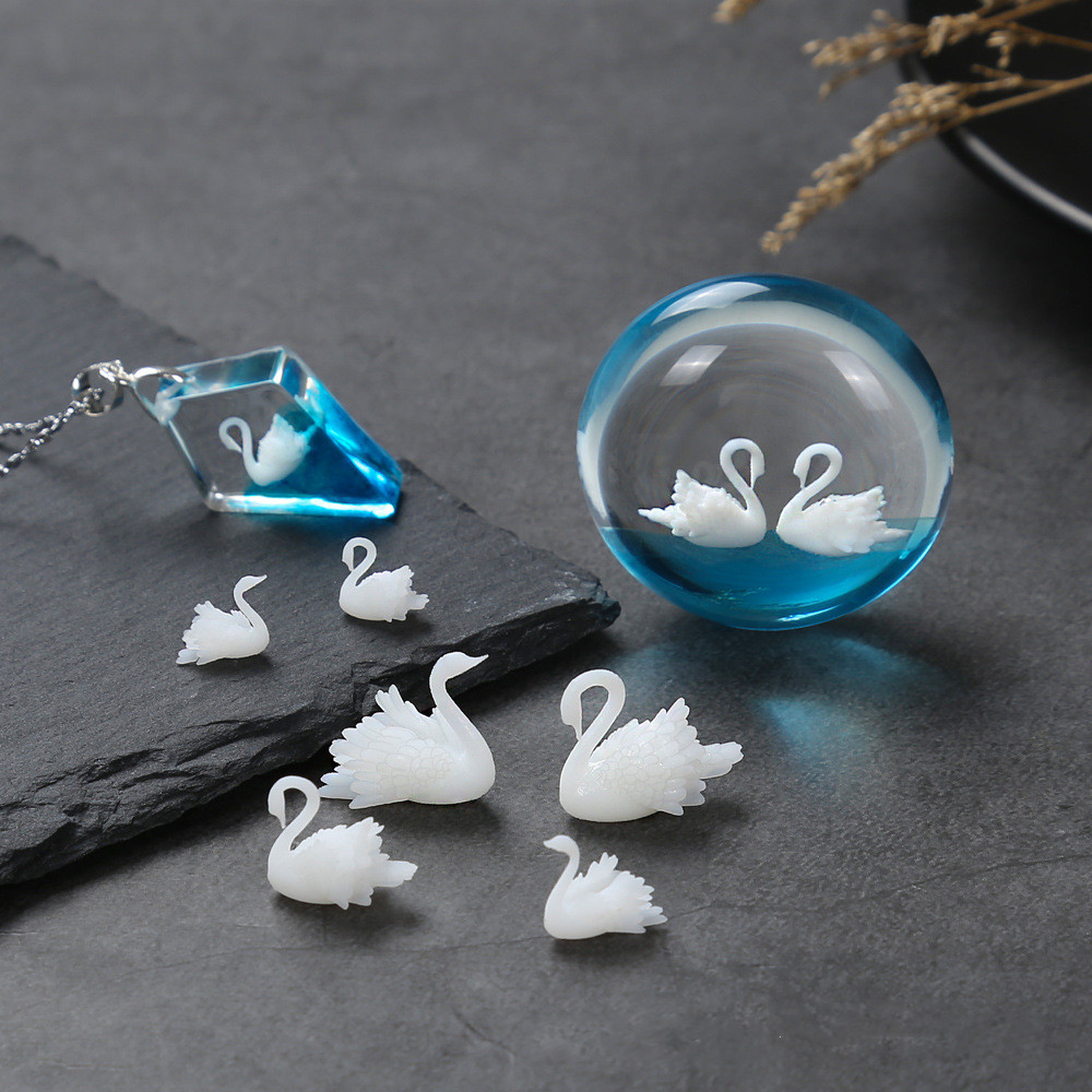 4 pz/lotto 3D Micro Cigno Paes - Resin Art Work recensione e prezzo