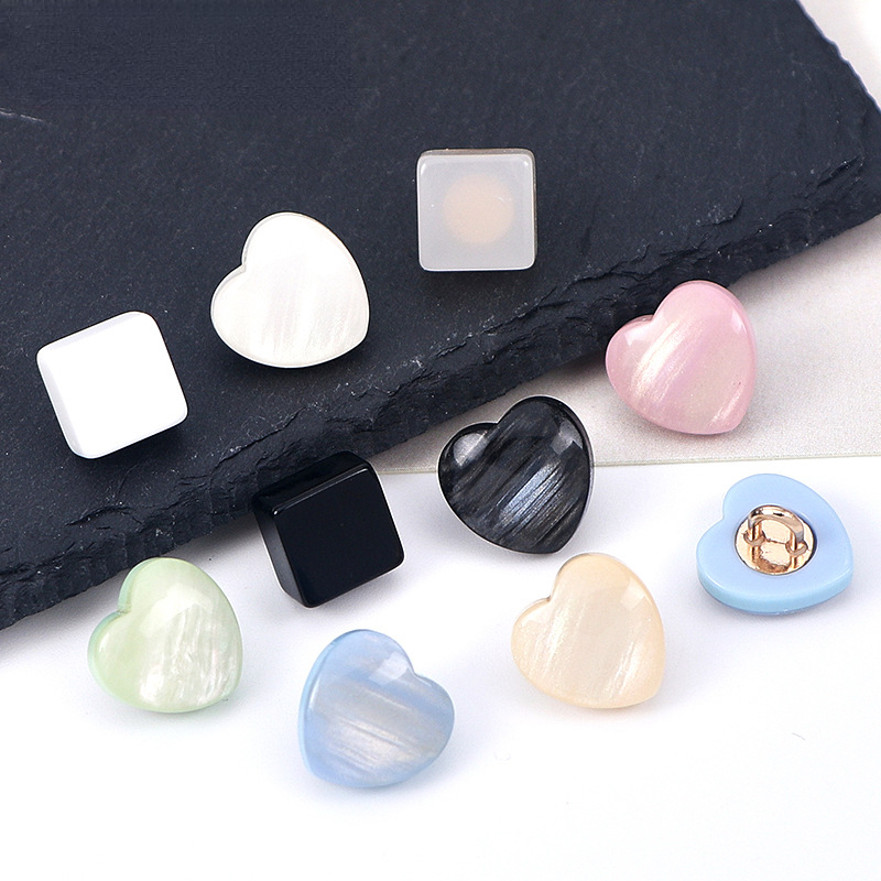 11mm 10pcs bottone quadrato a  - Resin Art Heart recensione e prezzo