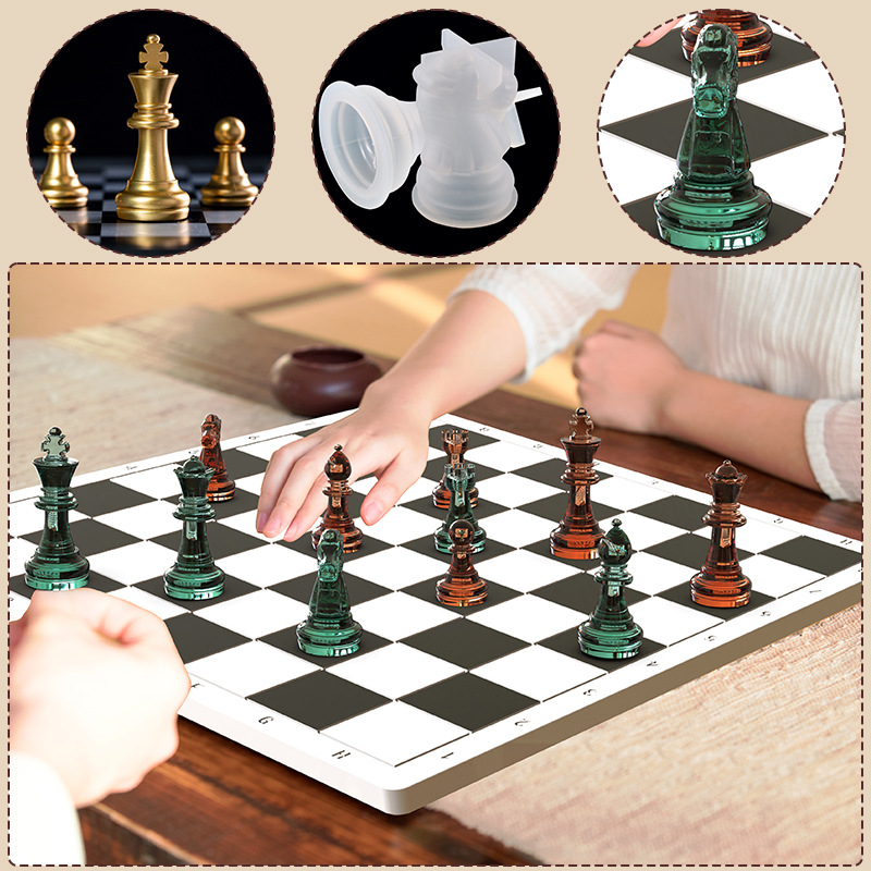 6 pezzi Set scacchi stampo in  - Resin Art Work recensione e prezzo